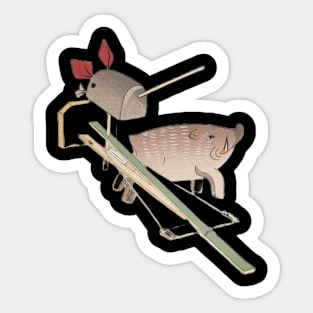 Japanese Boar Pig Hog Monster Yokai Sticker